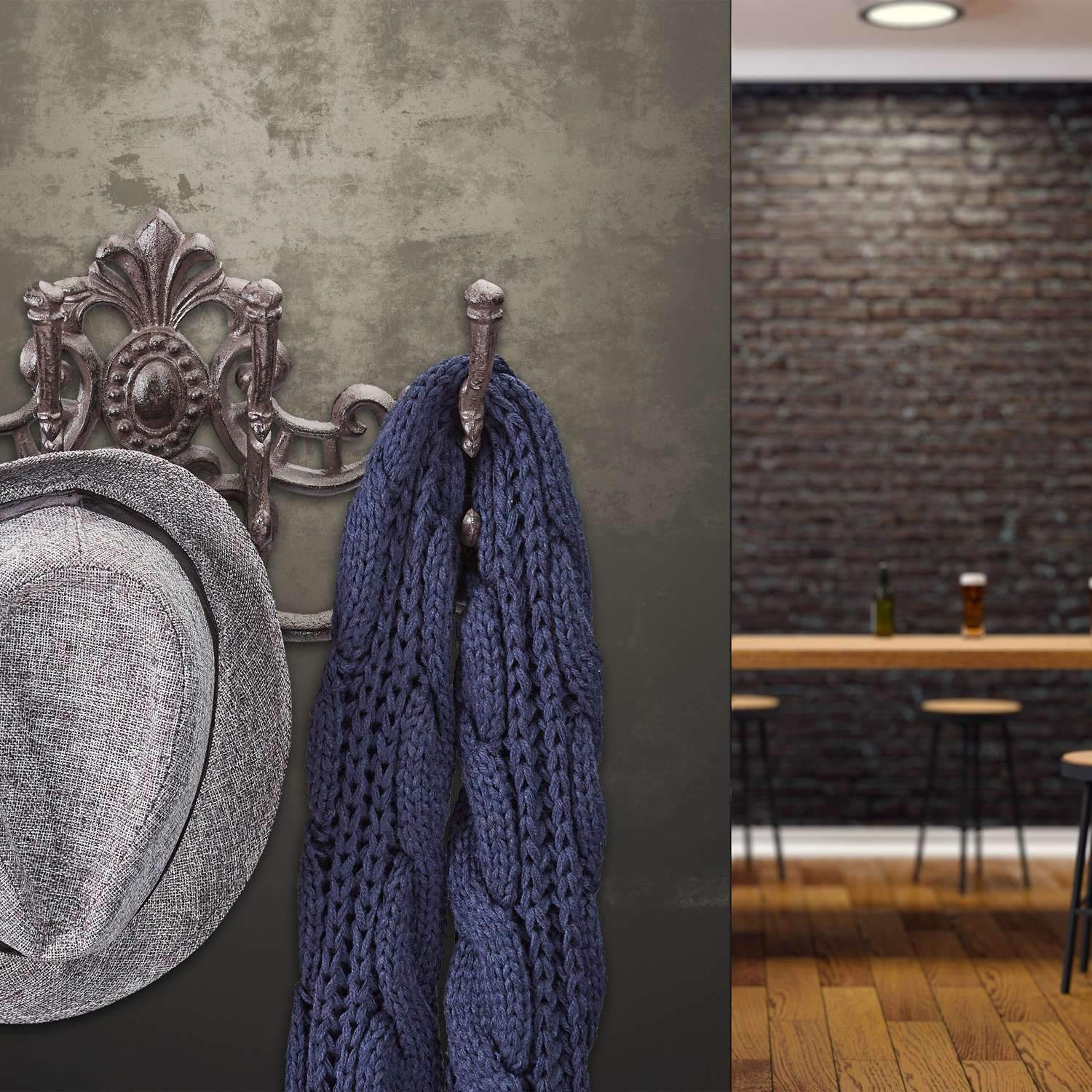 Cabide decorativo, parede