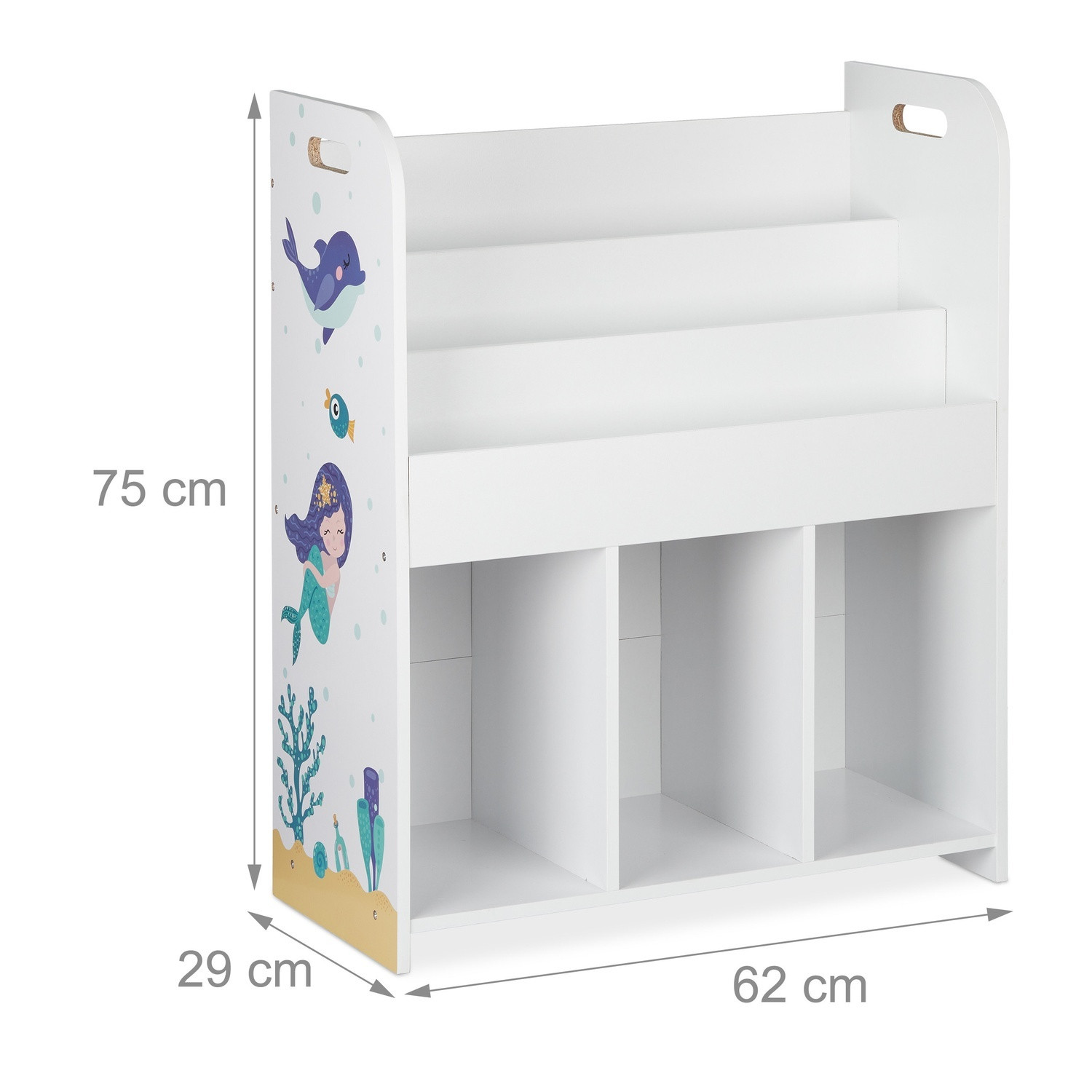 Scaffale per bambini per libri e giocattoli