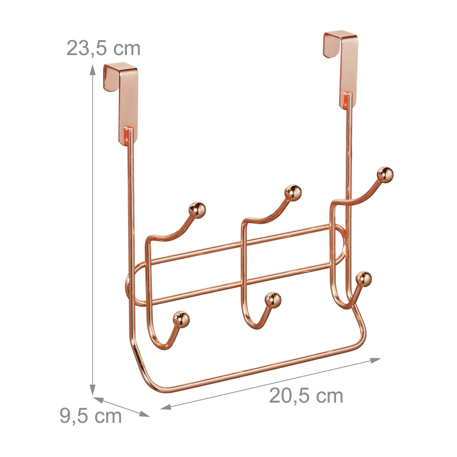 Percha con 3 ganchos dobles