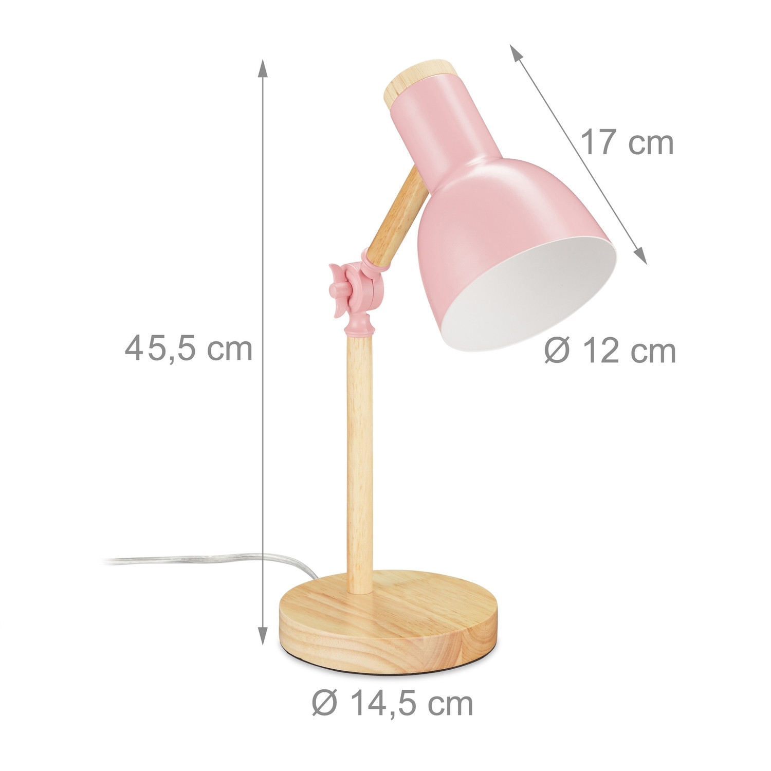 Luminária de mesa de madeira
