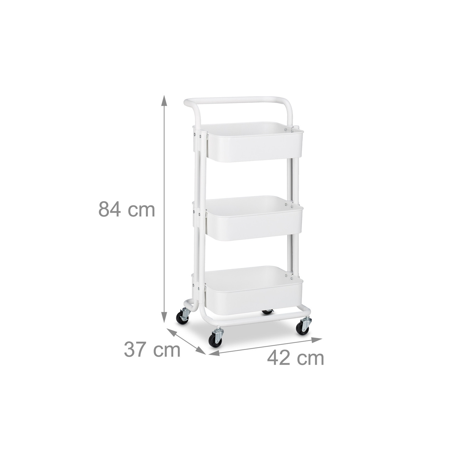 Carrello con 3 ripiani