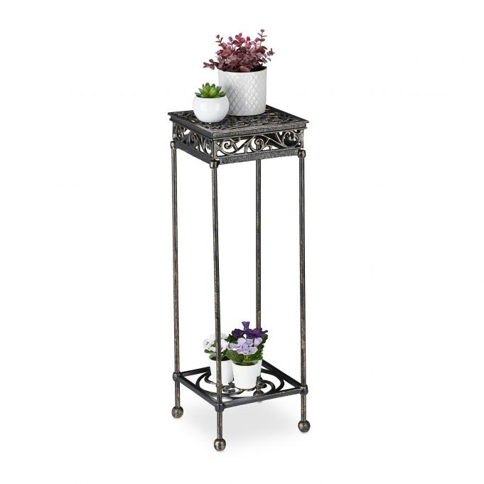 Tabouret à fleurs en fonte