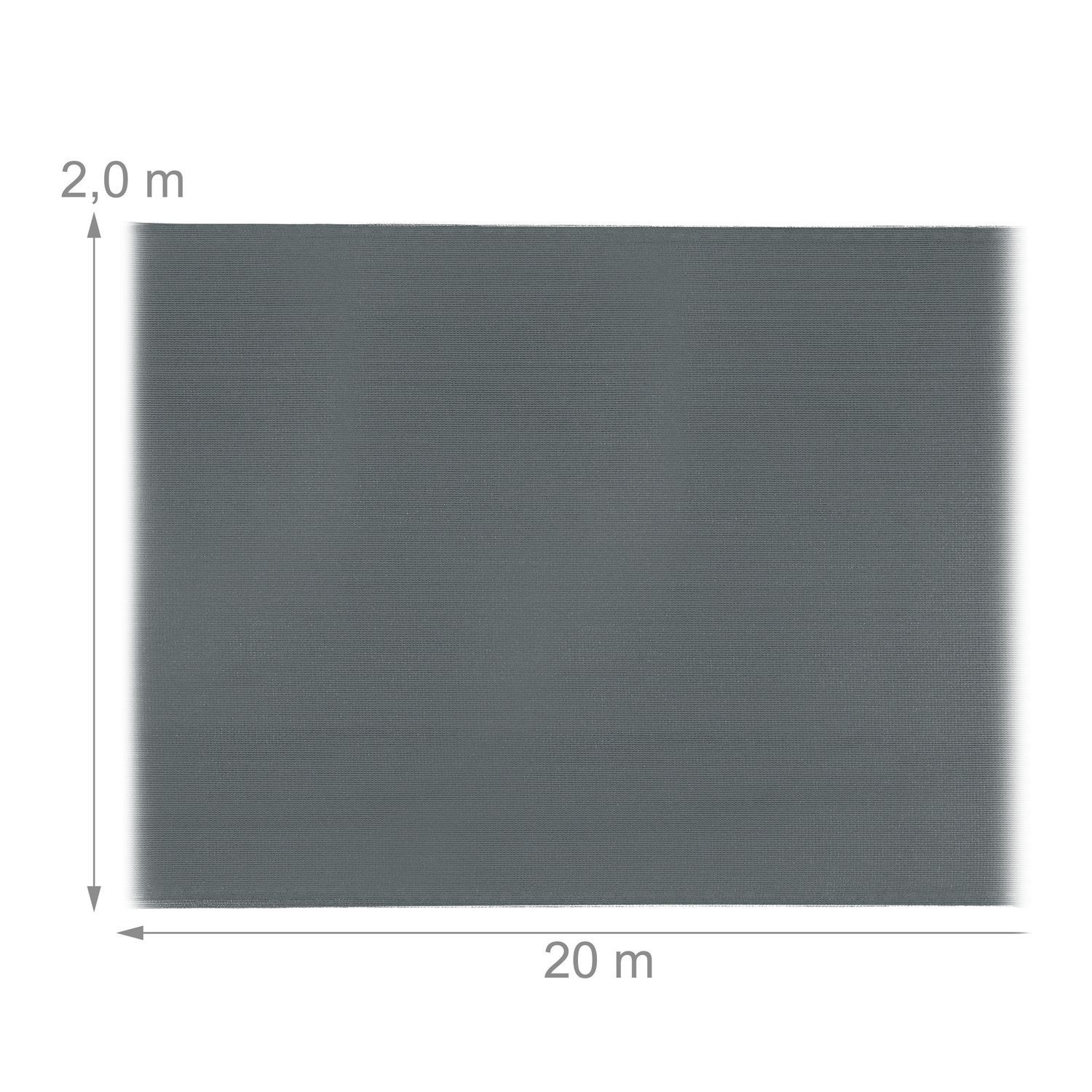 Privacy screen 2 m high anthracite grey