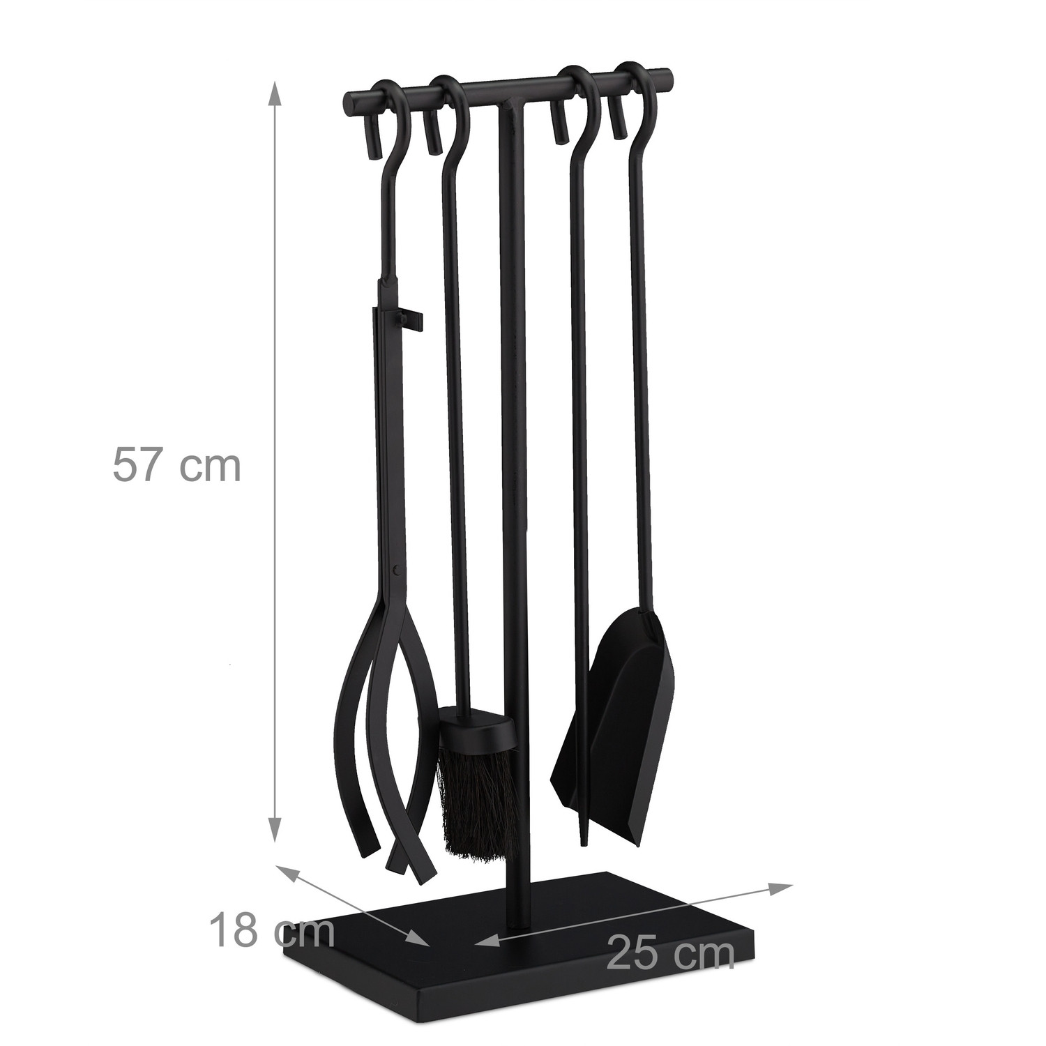 Support à feu noir 5 pièces