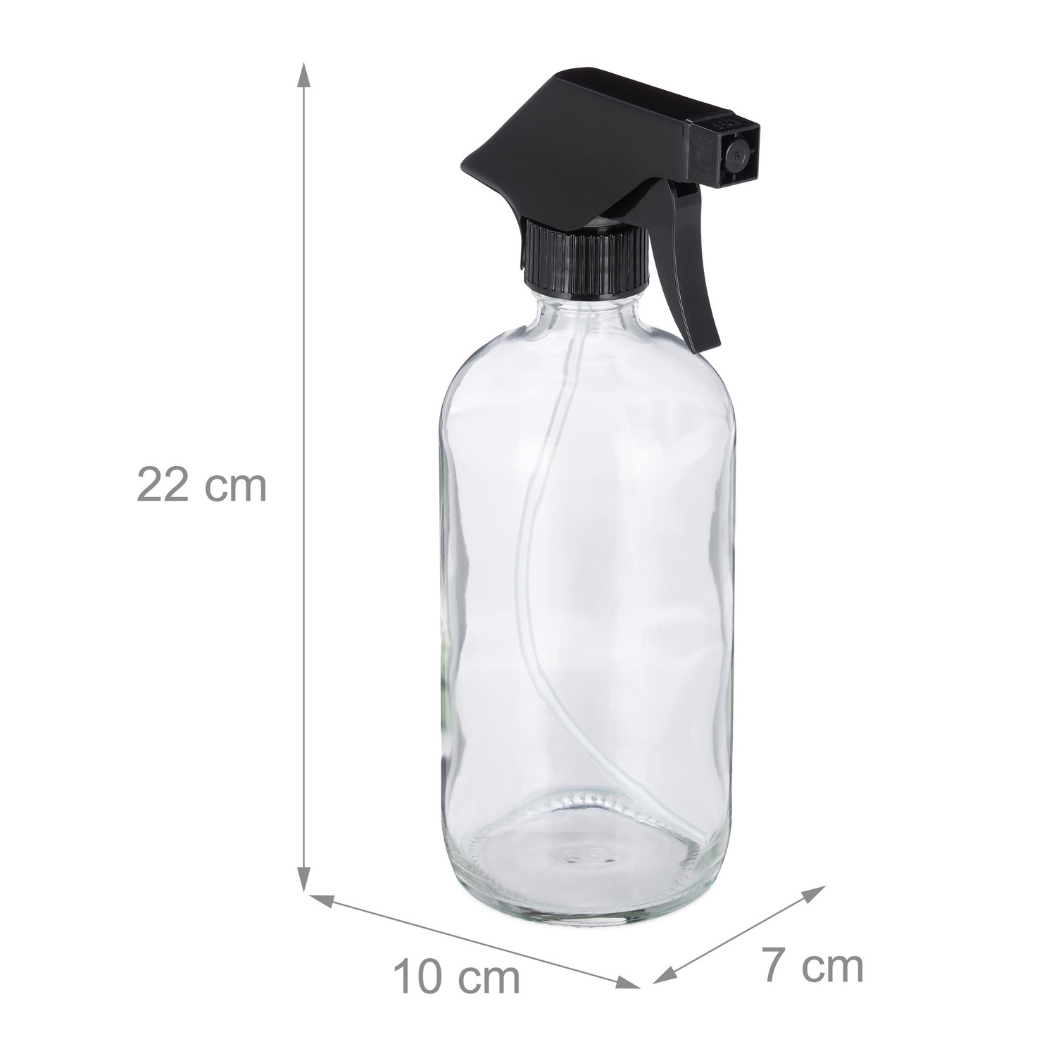 Glazen spuitfles, set van 2