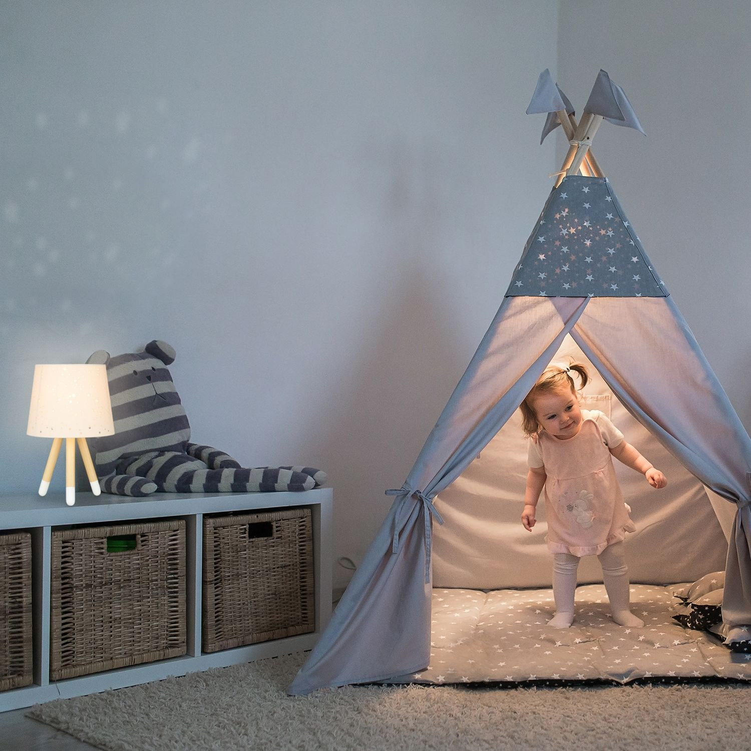 Candeeiro de mesa Quarto infantil Estrelas