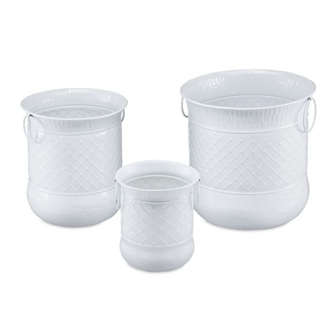 ensemble de 3 pots de fleurs anciens