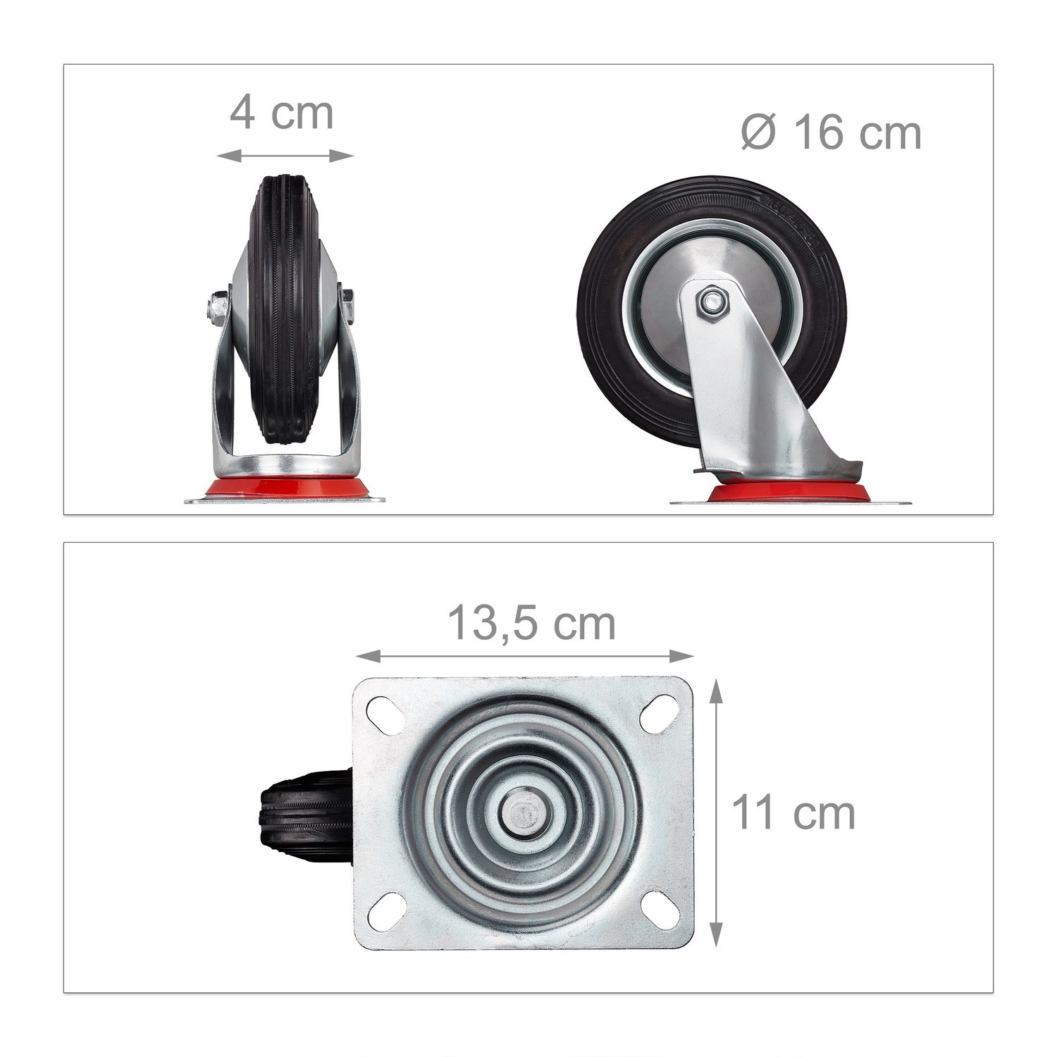 Ruote robuste, 4 pz
