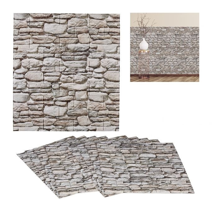 10 paneles de pared de piedra