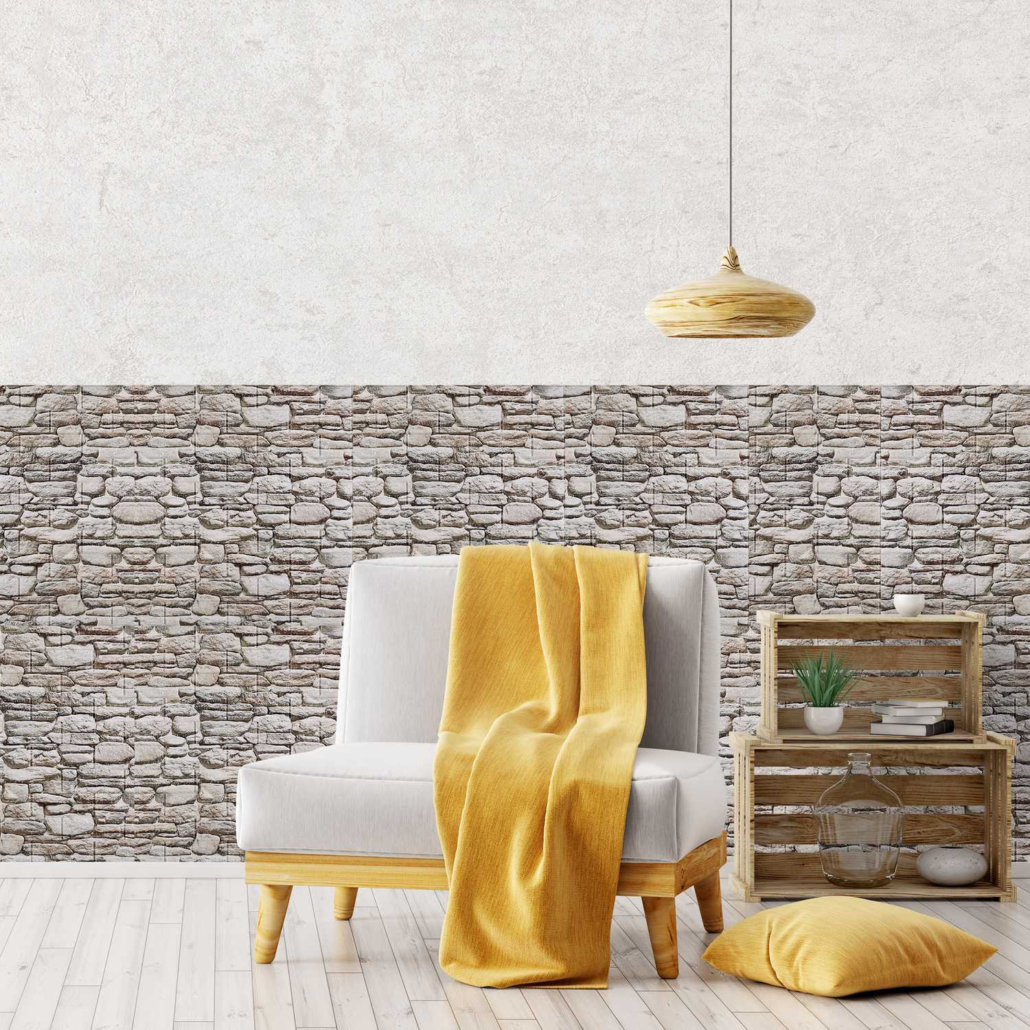10 paneles de pared de piedra