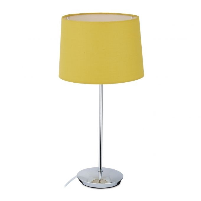 Candeeiro de mesa com cúpula de tecido