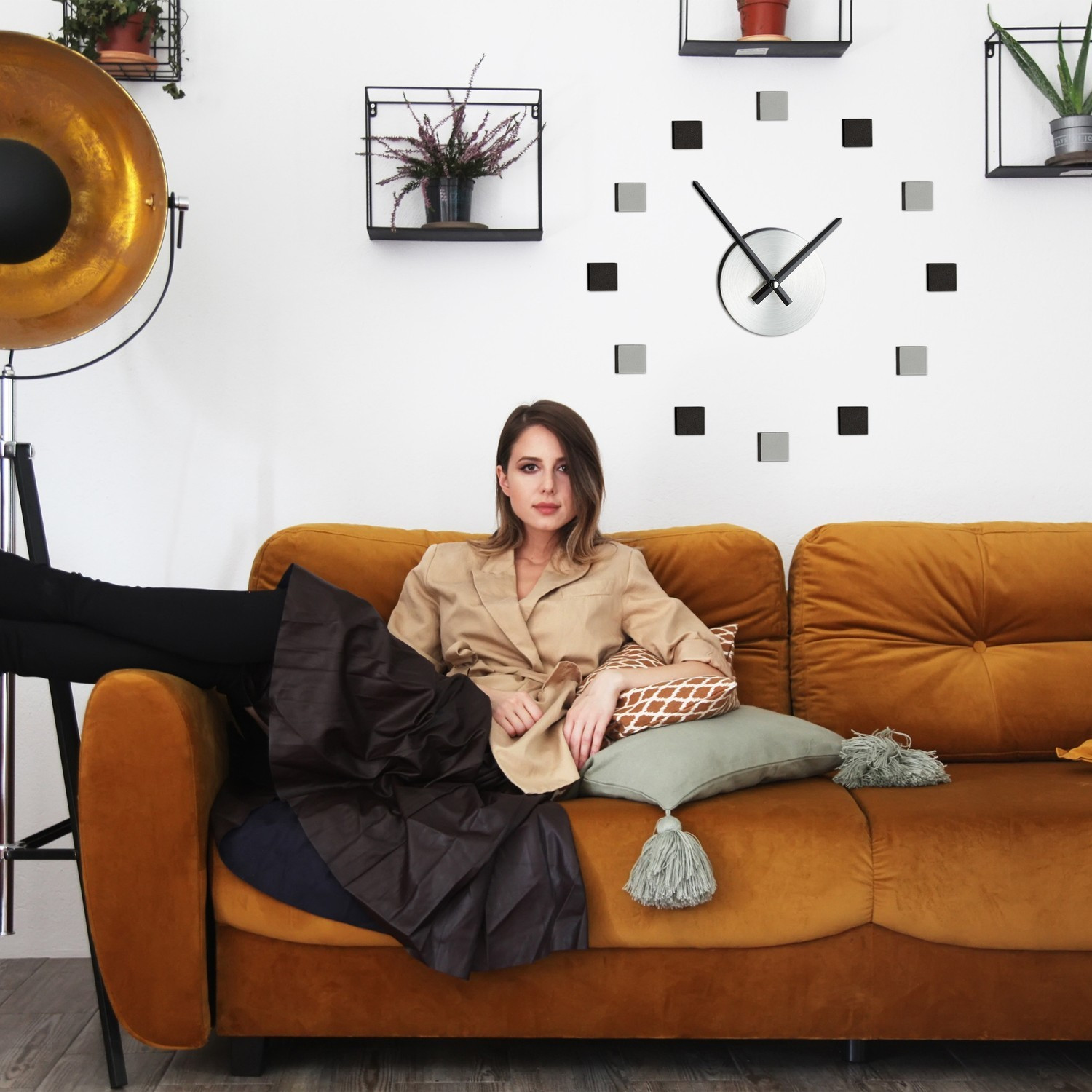 Reloj de pared DIY moderno