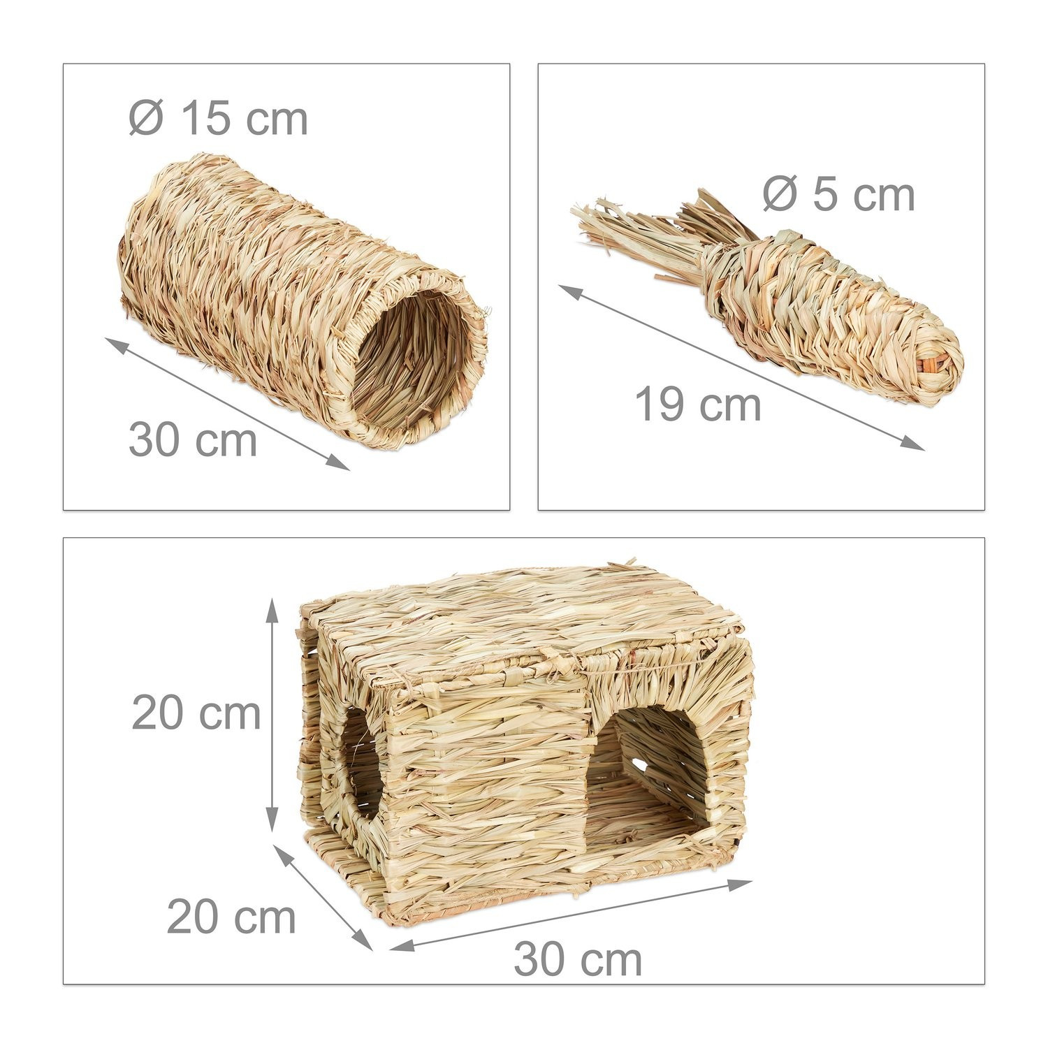 Ensemble d'accessoires pour petits animaux 3 pièces.
