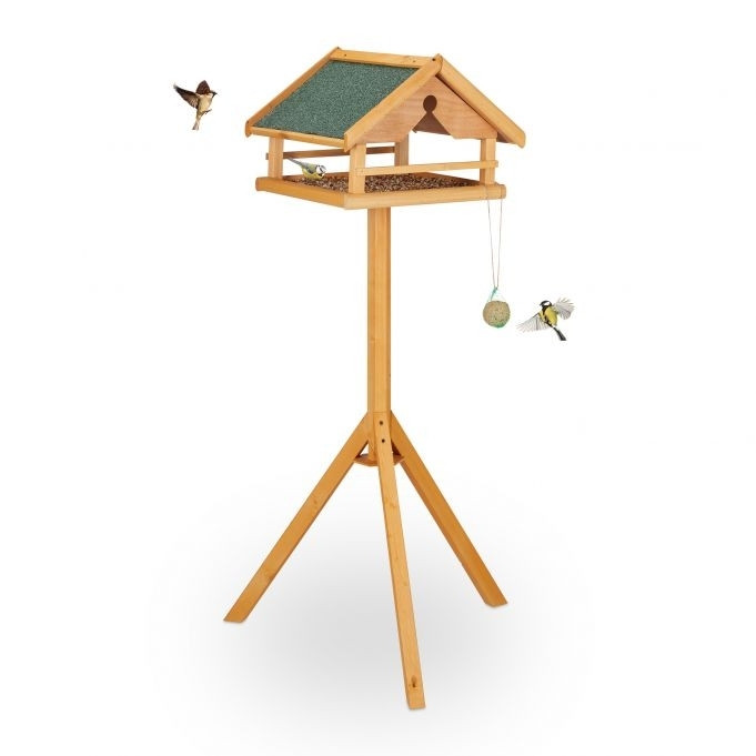 Table à oiseaux sur poteau