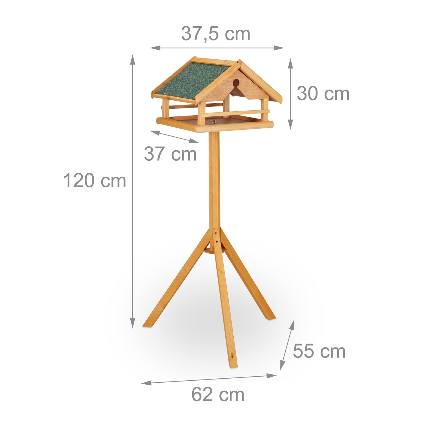 Mesa para pájaros en poste
