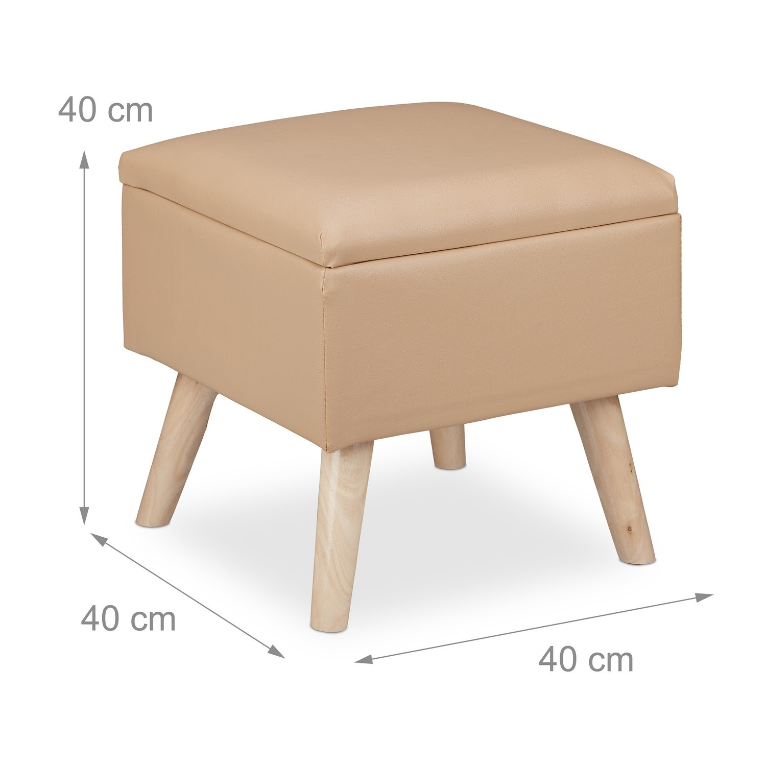 Hocker mit Stauraum Kunstleder