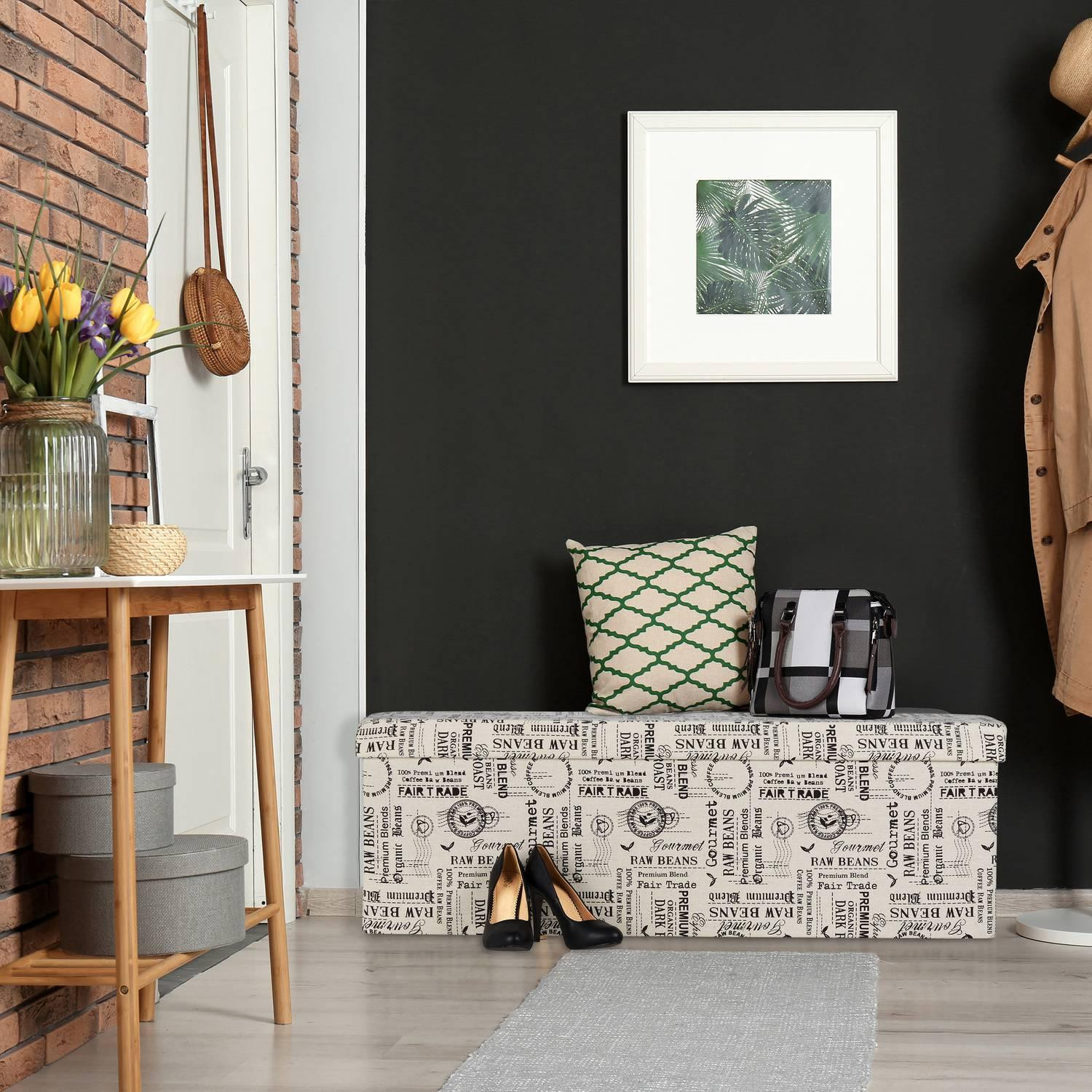 Sitzbank im Kaffee-Design