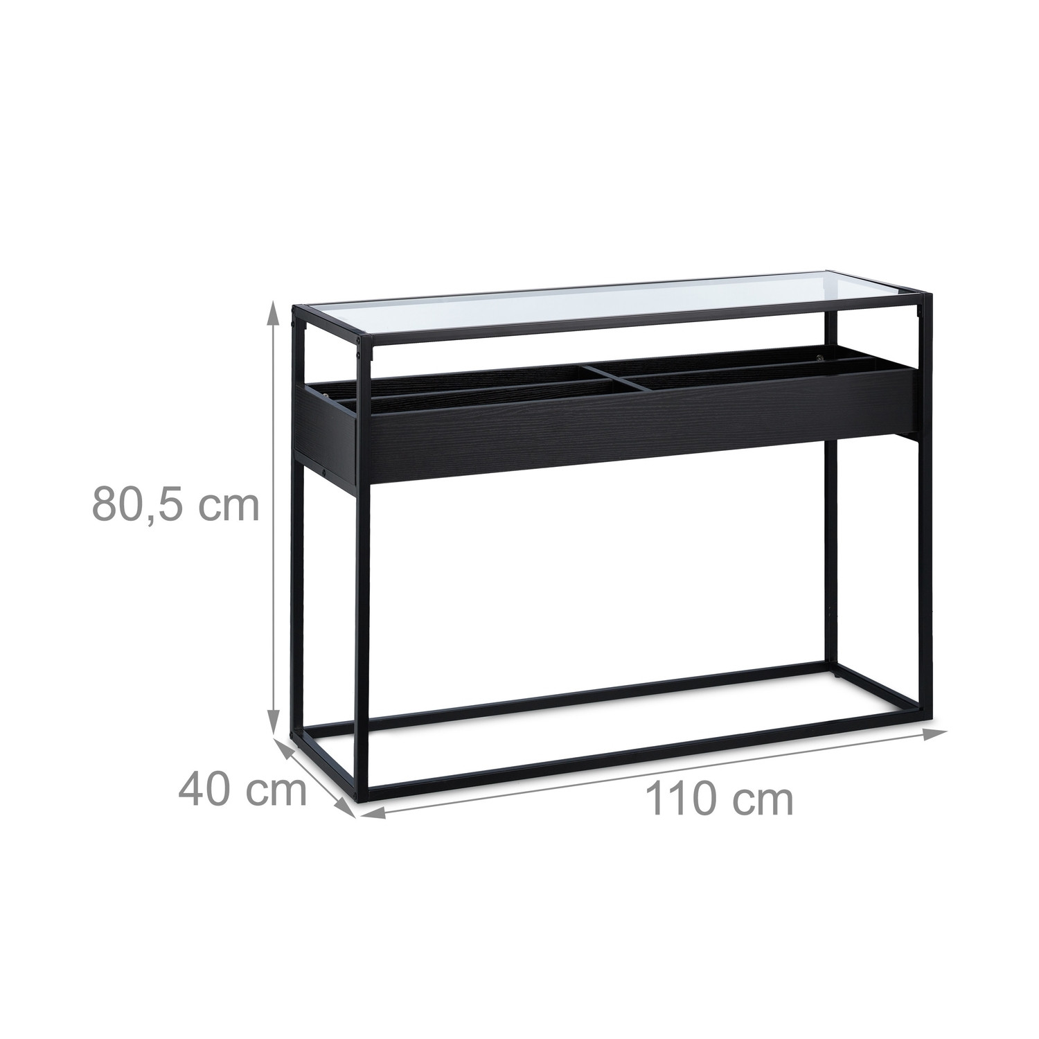 Table console avec compartiment de rangement