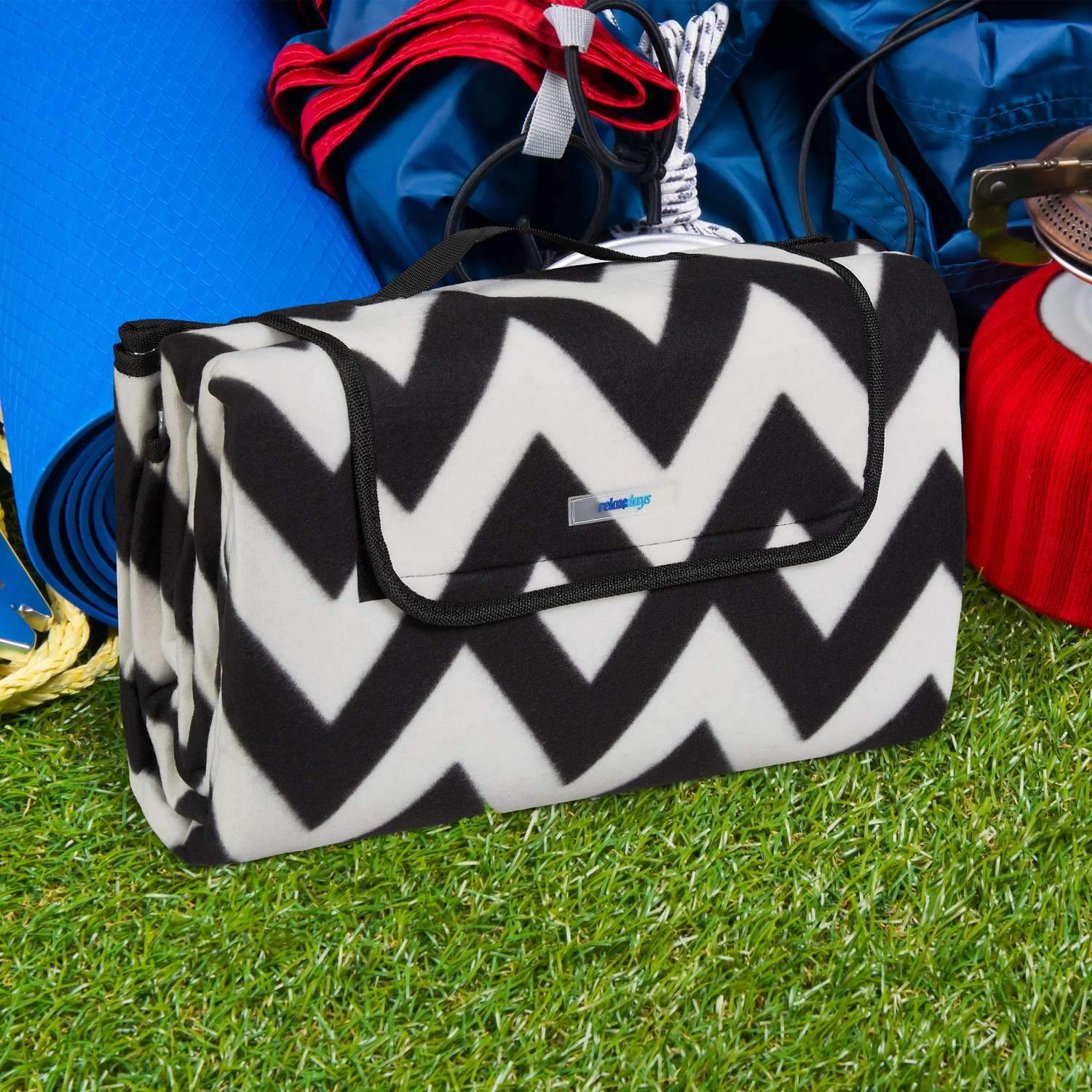 Picknickkleed 200 x 200 cm zigzag