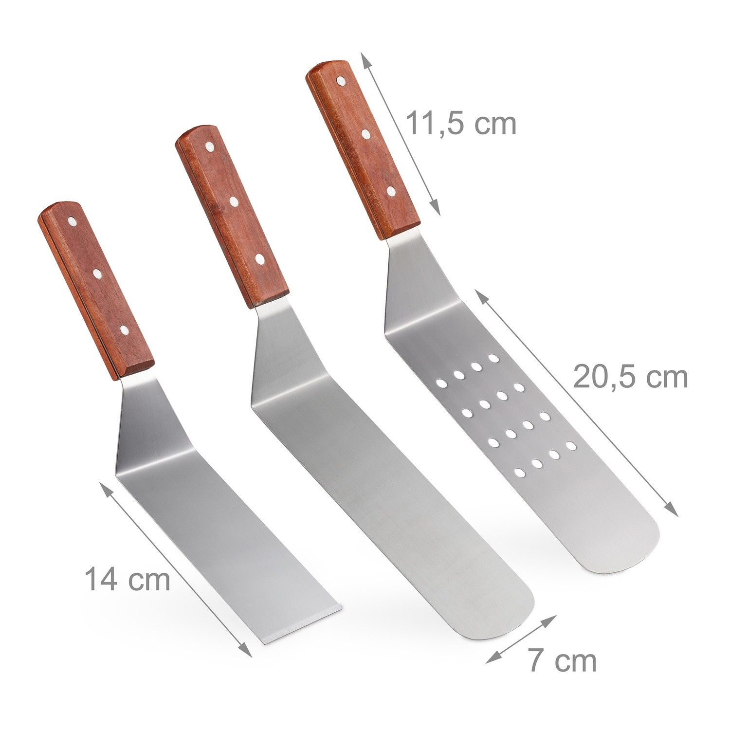 grillschep in 3 delen