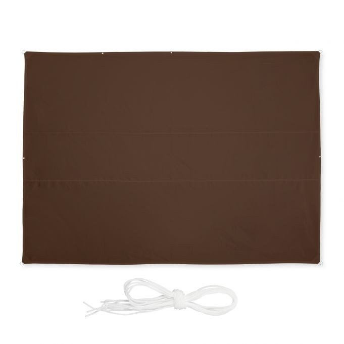 Vela de sol rectangular marrón