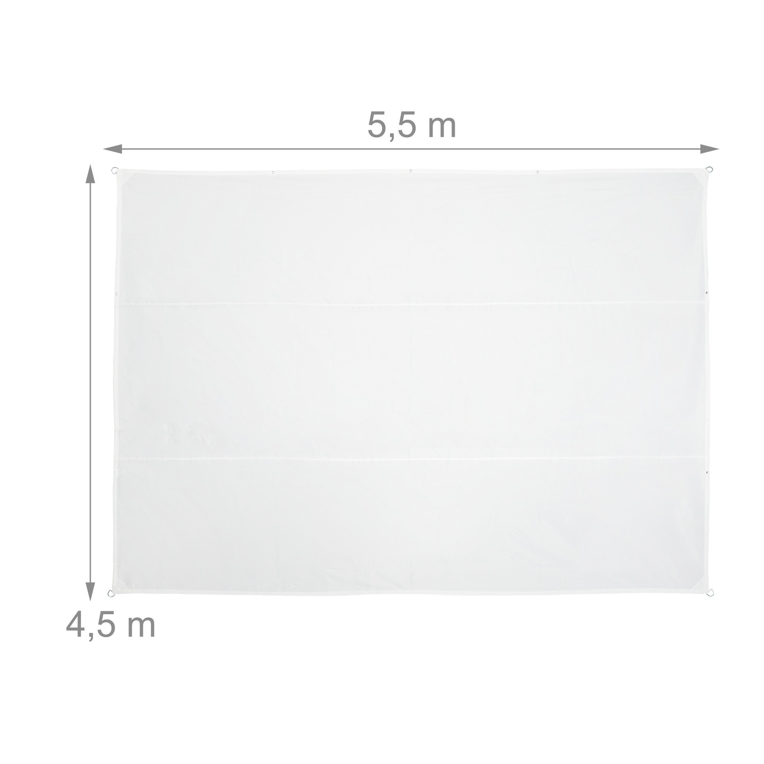 Sun sail rectangular white