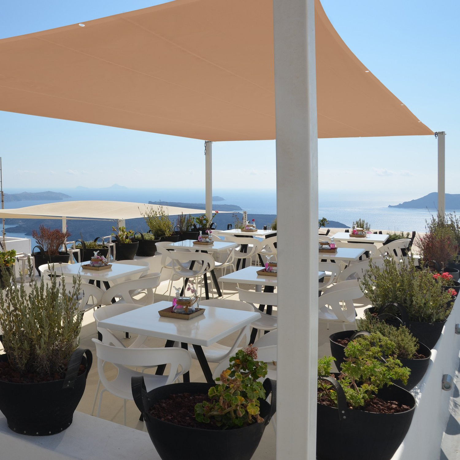 Sun Sail retangular café marrom