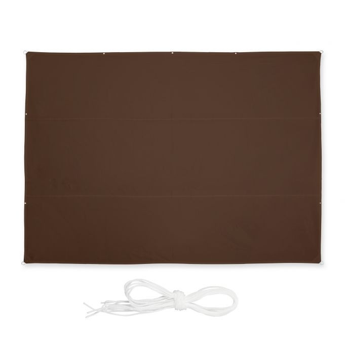 Sun sail rectangular brown