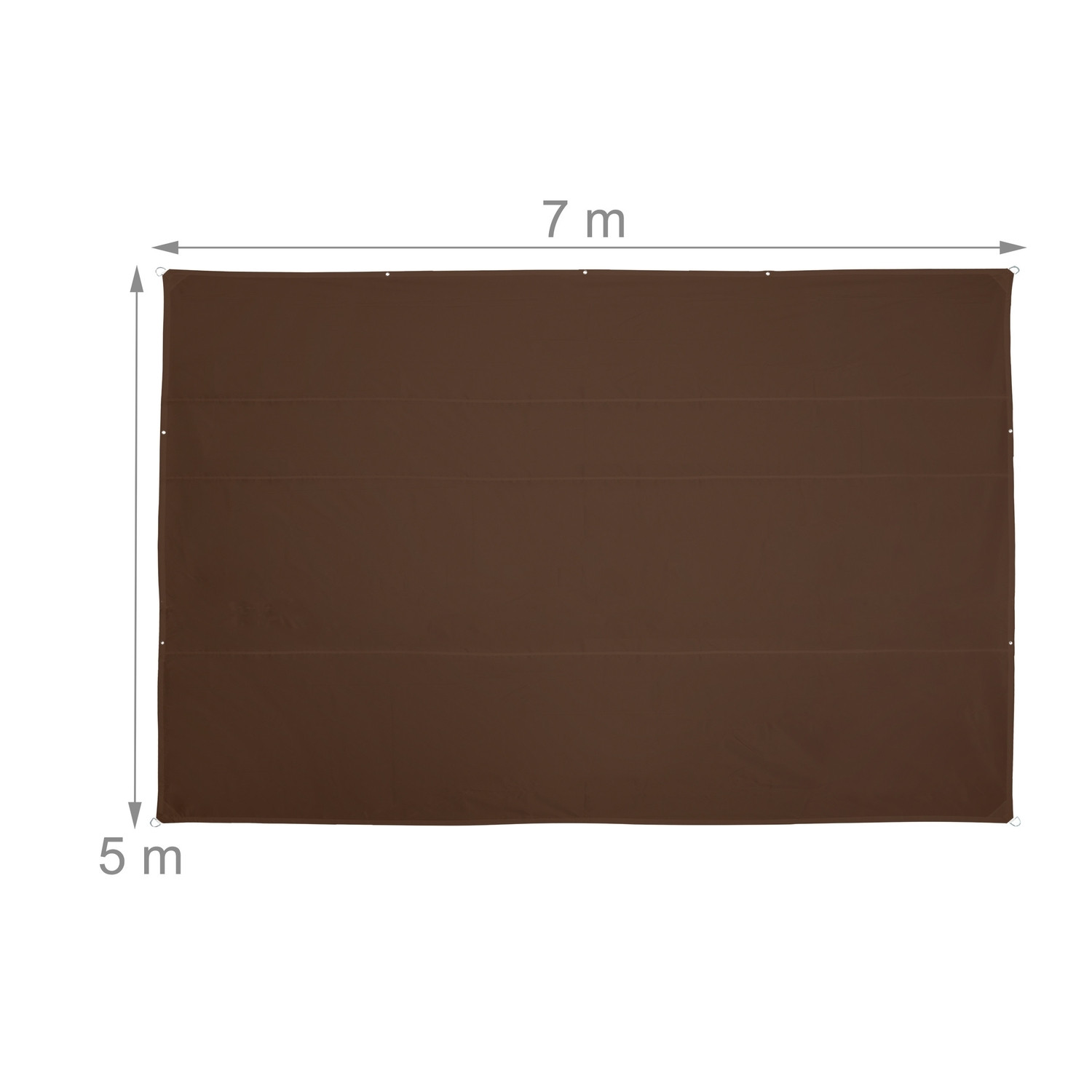 Vela de sol rectangular marrón