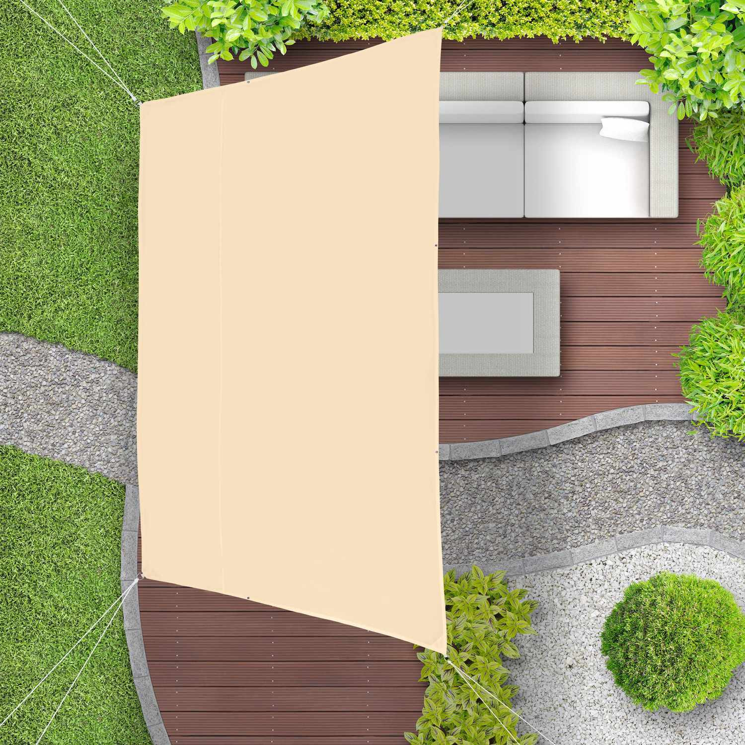 Vela solar trapezoidal branca