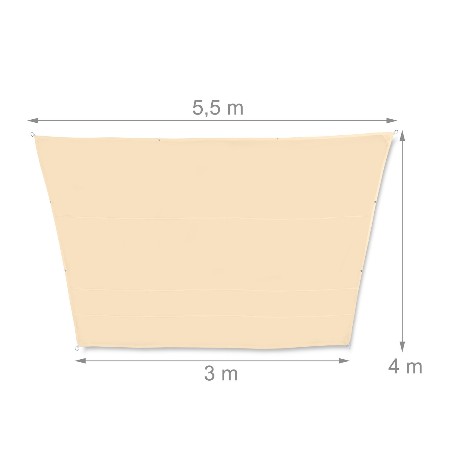 Vela solar trapezoidal marrom