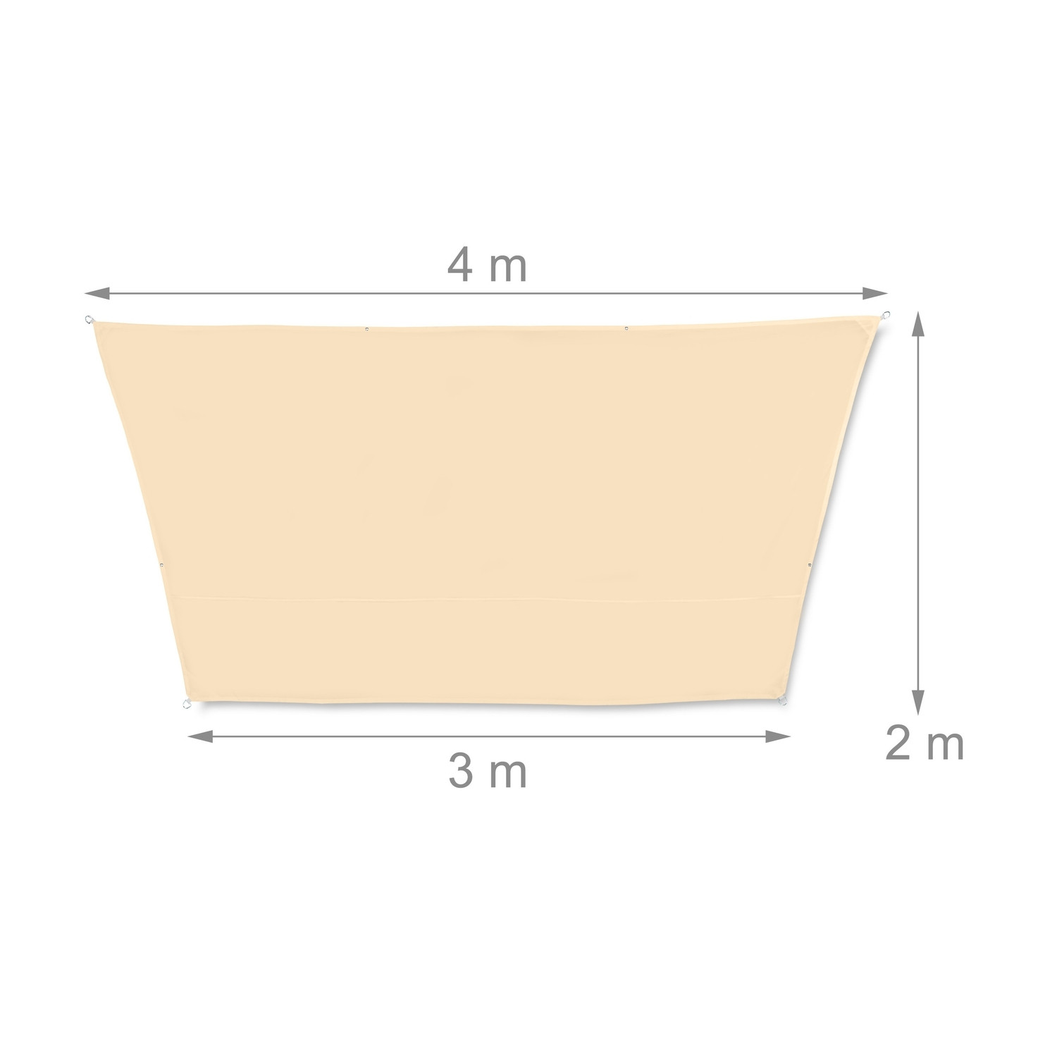 Vela solar trapezoidal branca