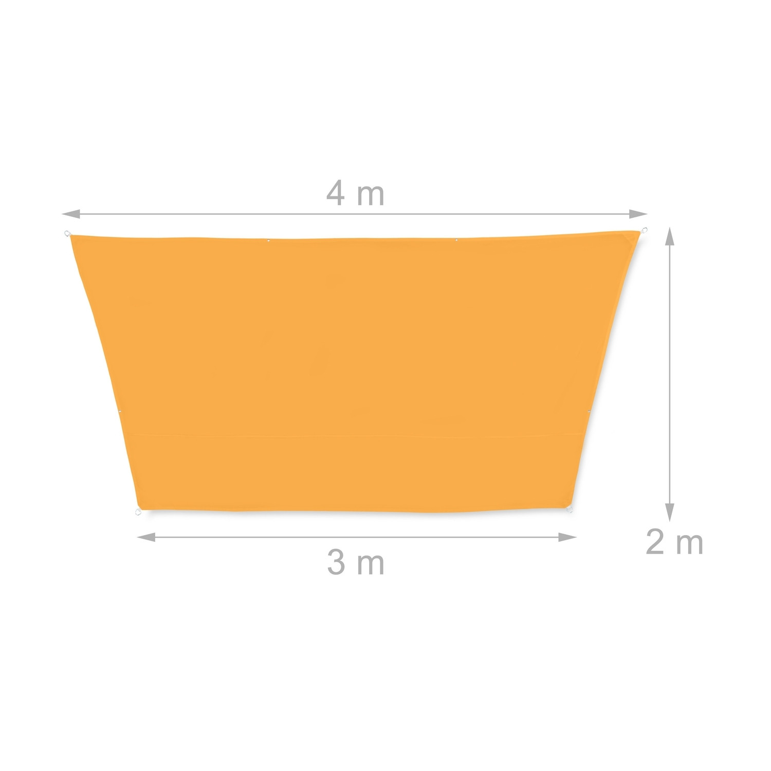 Vela solar trapezoidal amarela