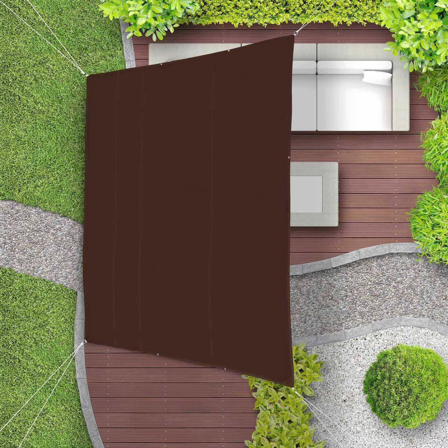Vela solar trapezoidal marrom