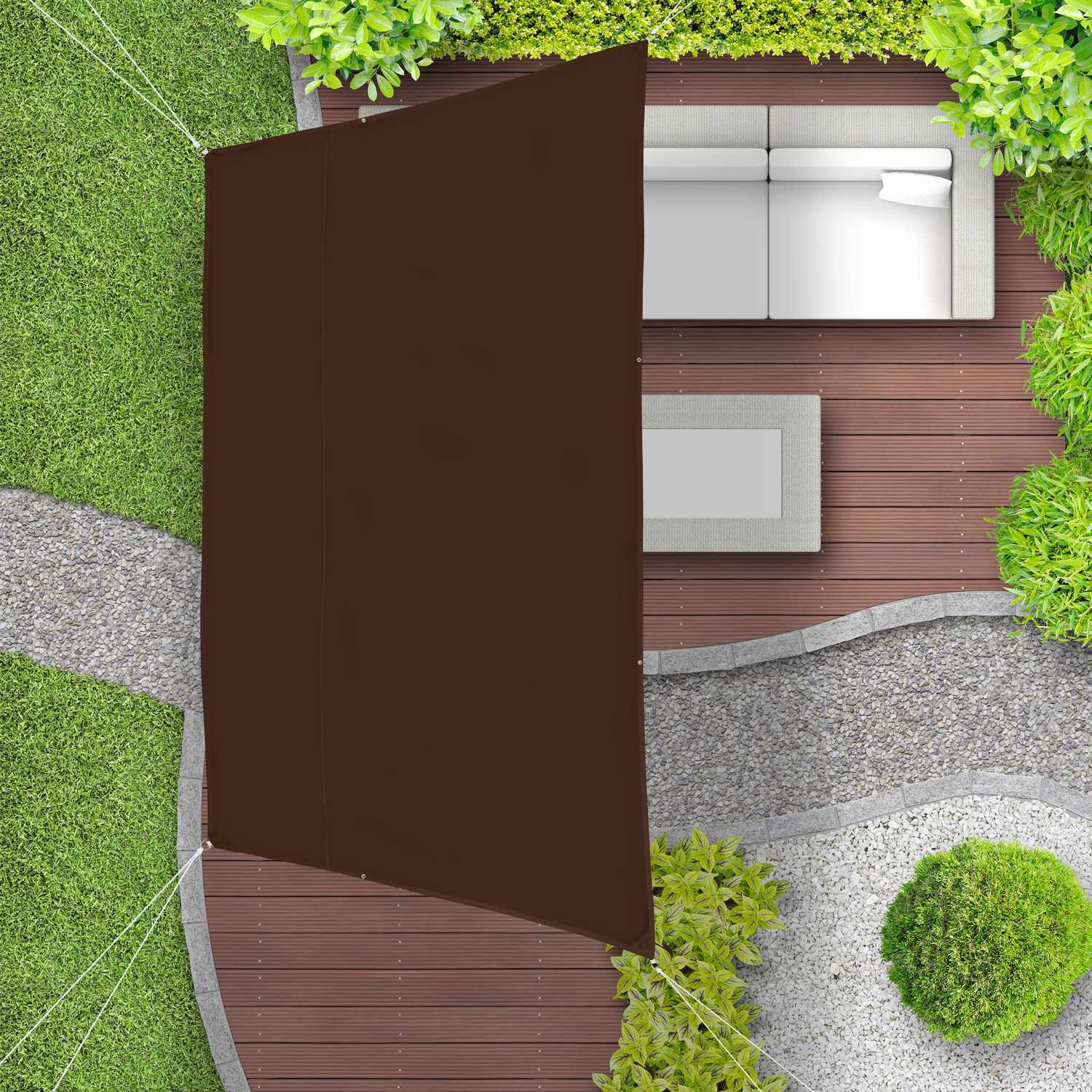 Vela solar trapezoidal cinza