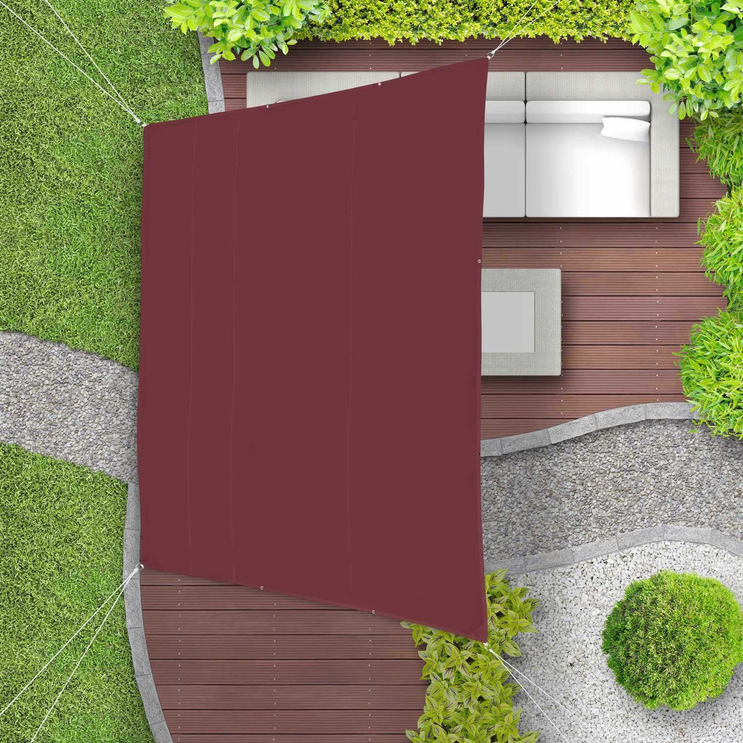 Vela solar trapezoidal granate