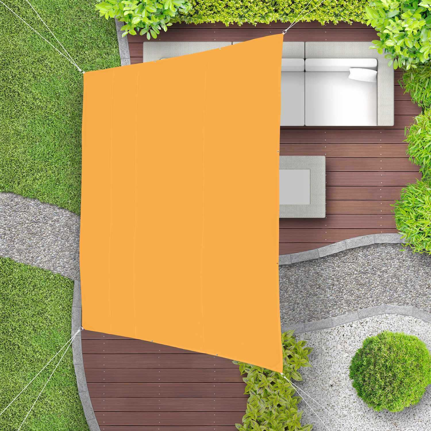Vela solar trapezoidal amarilla