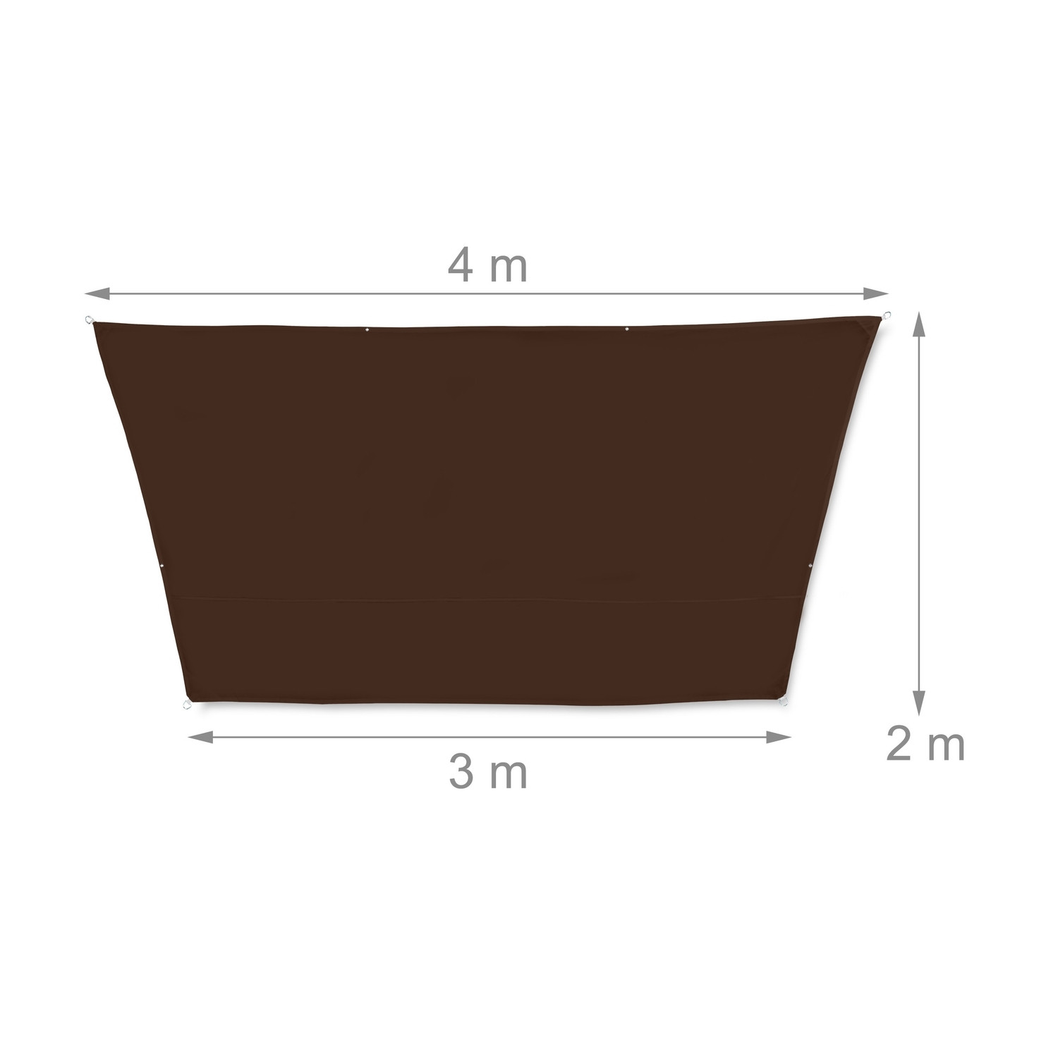 Vela solar trapezoidal gris