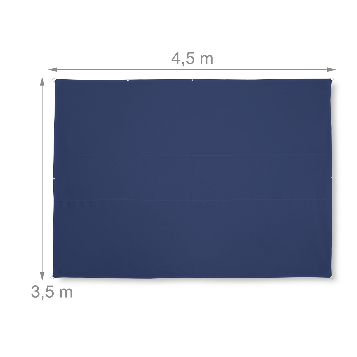 Vela de sol rectangular azul oscuro