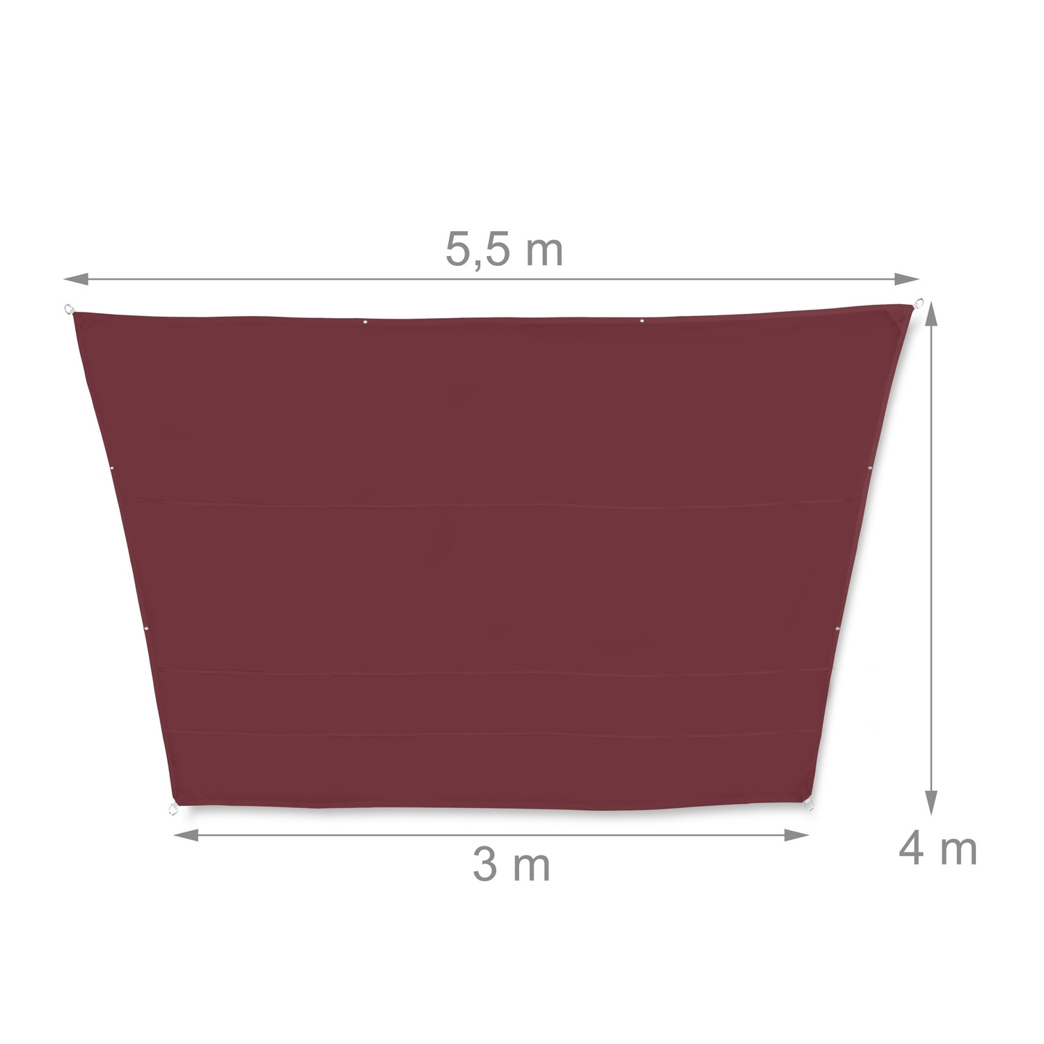 Sun sail trapezoidal maroon
