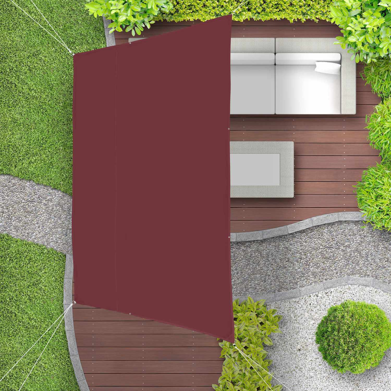 Vela solar trapezoidal granate