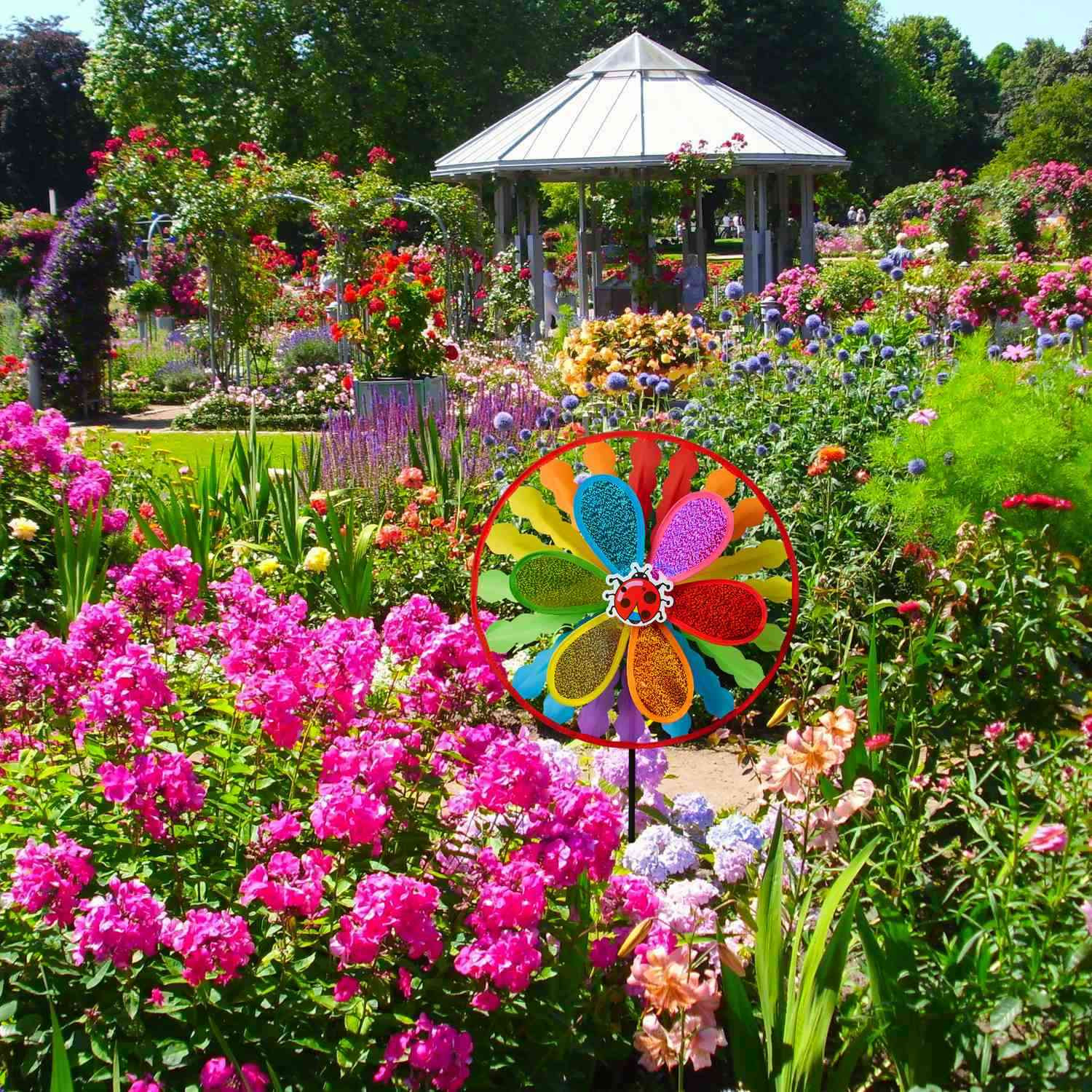 Colorful windmill for bird repellers