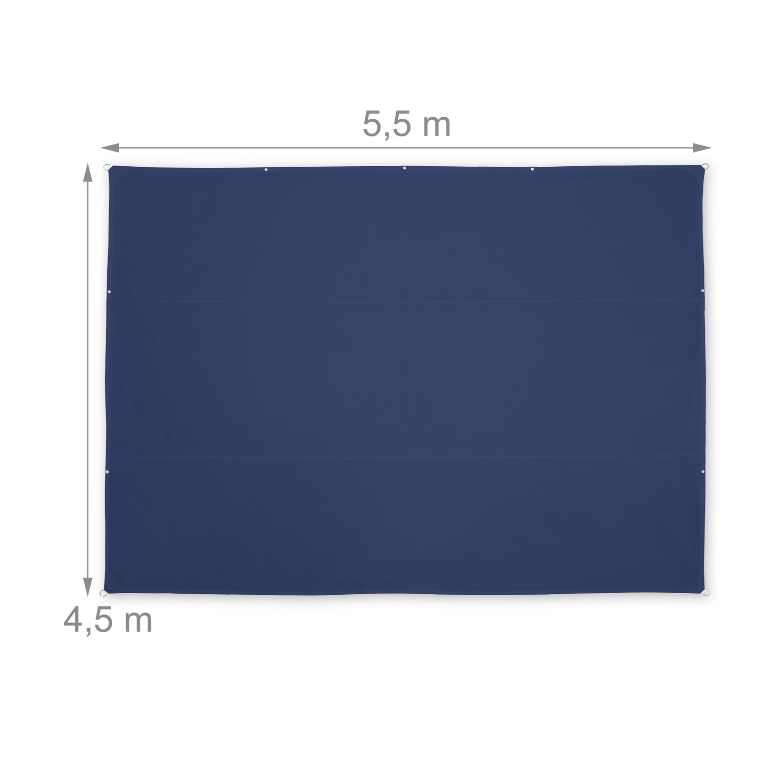 Vela de sol rectangular azul oscuro