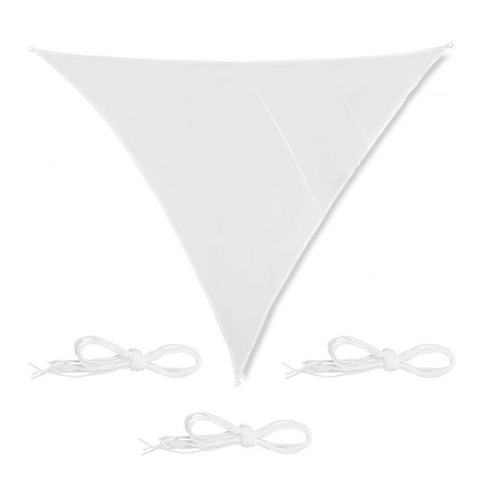 Vela solar triangular blanca