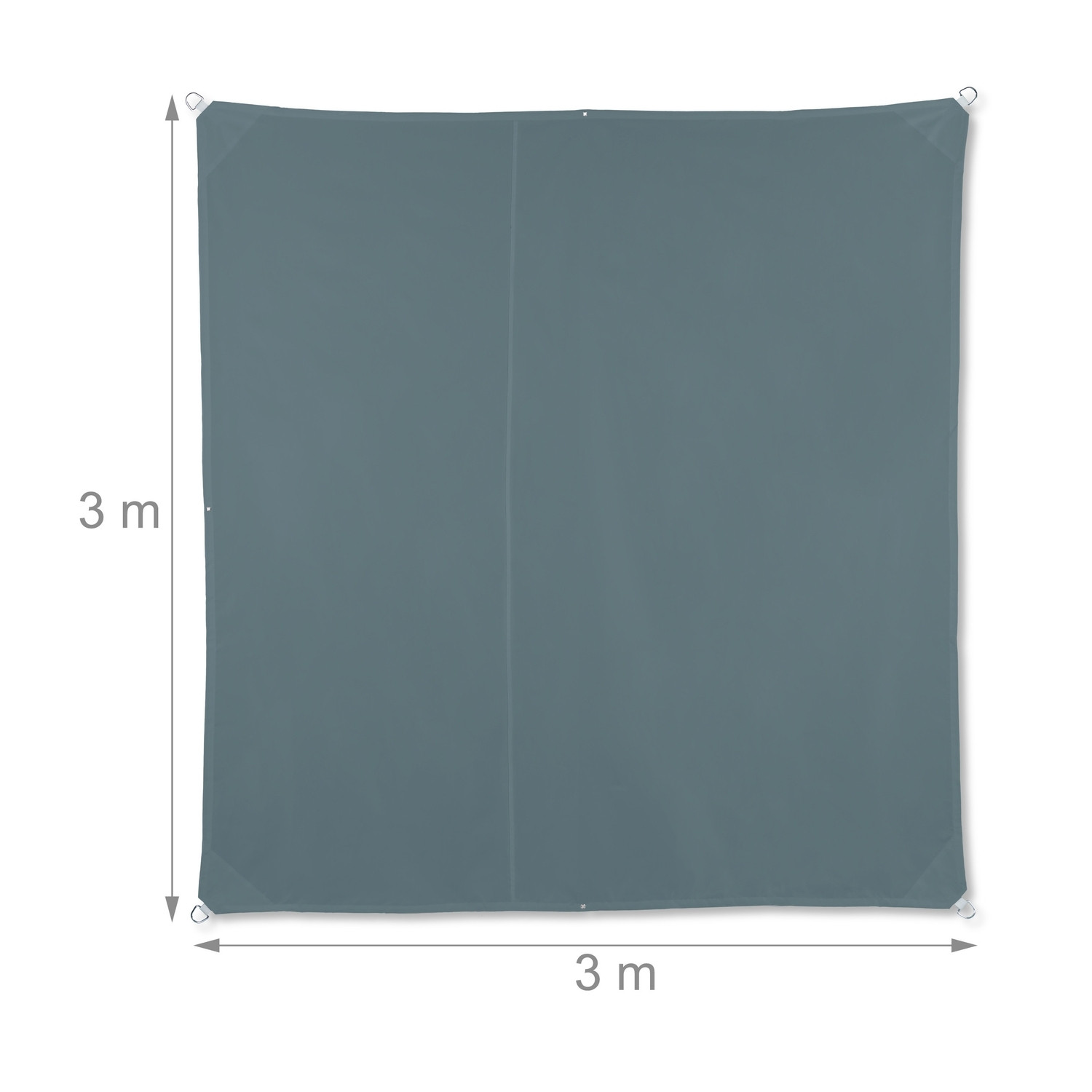 Vela de sol rectangular azul oscuro