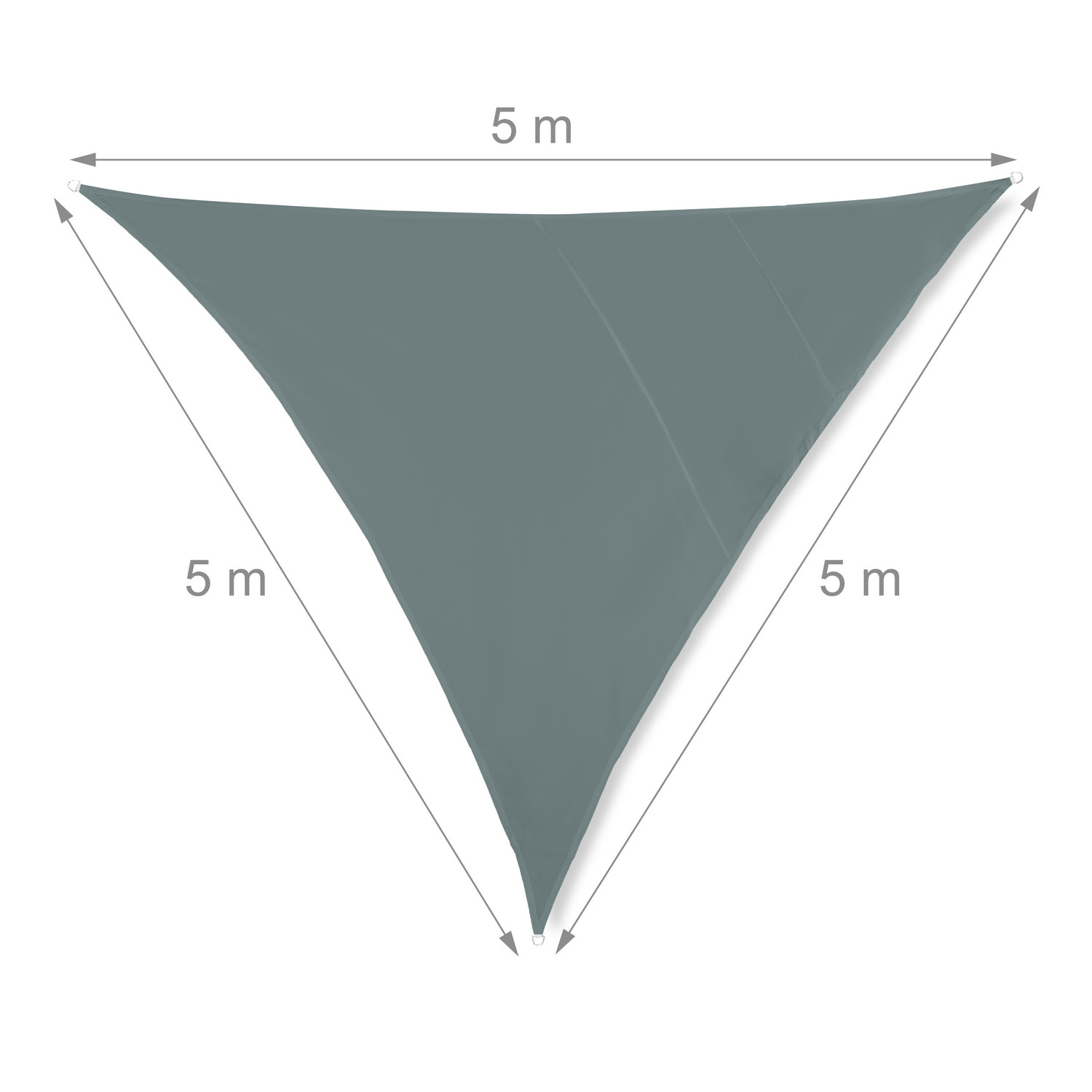 Vela solar triangular gris