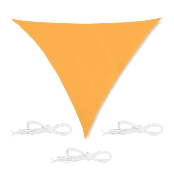 Vela solar triangular amarela