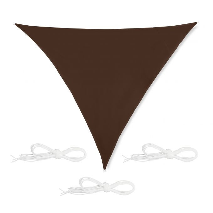 Vela solar triangular cinza
