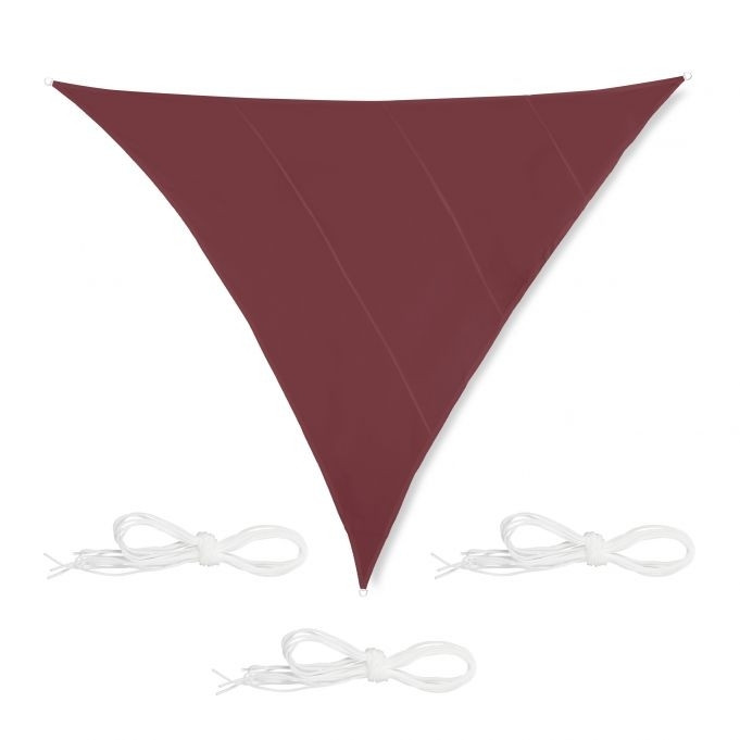 Vela solar triangular marrom-avermelhada