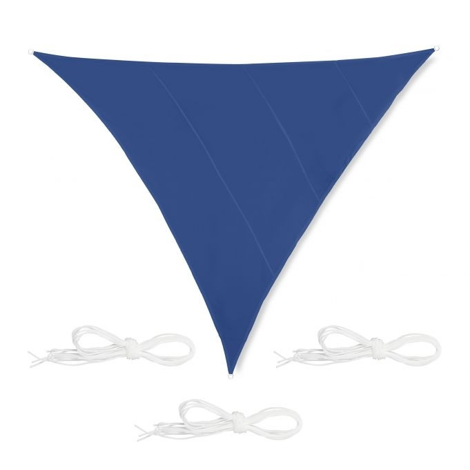 Vela solar triangular azul oscuro